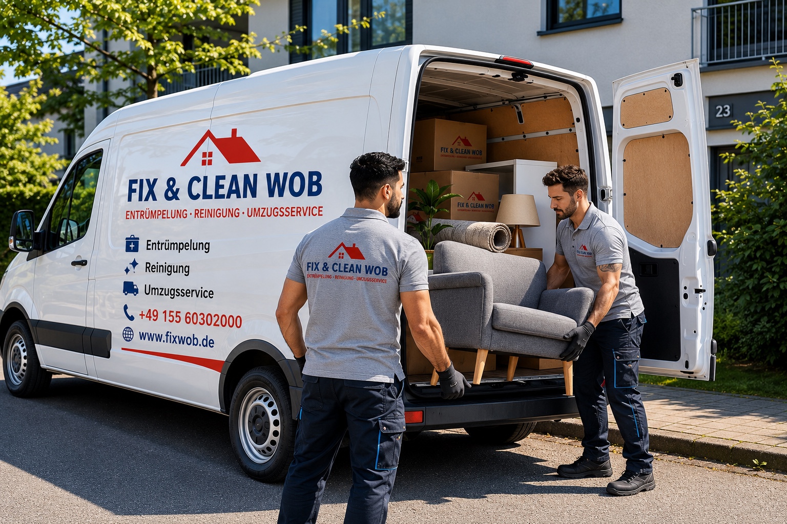 Fix & Clean WOB Team bei Arbeit